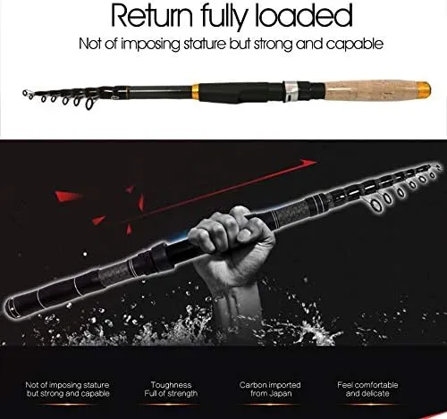 None Branded 1.8m2.1m2.4m2.7m3.0m Multifunction Spinning Rod Carbon Fishing Fish Pole Telescopic Travel Fishing Rod Ultrashort Fishing Tackle