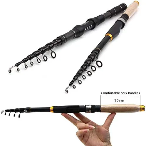 None Branded 1.8m2.1m2.4m2.7m3.0m Multifunction Spinning Rod Carbon Fishing Fish Pole Telescopic Travel Fishing Rod Ultrashort Fishing Tackle