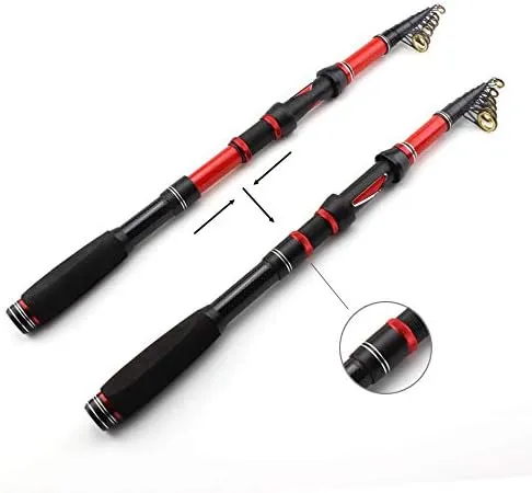None Branded New 1.8M-3.0M Ultrashort Fishing Spinning Rod Carbon Fishing Pole Telescopic Travel Fish Rods Tackle Lure 30-60g