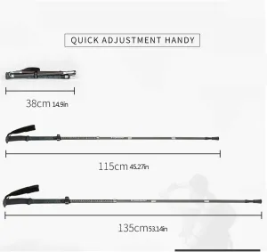 Nordic Walking Trekking Poles, Lightweight Adjustable Unisex Folding Hiking Poles, Hiking Sticks/Walking Poles for Hiking Trekking Camping Traveling Climbing Backpacking