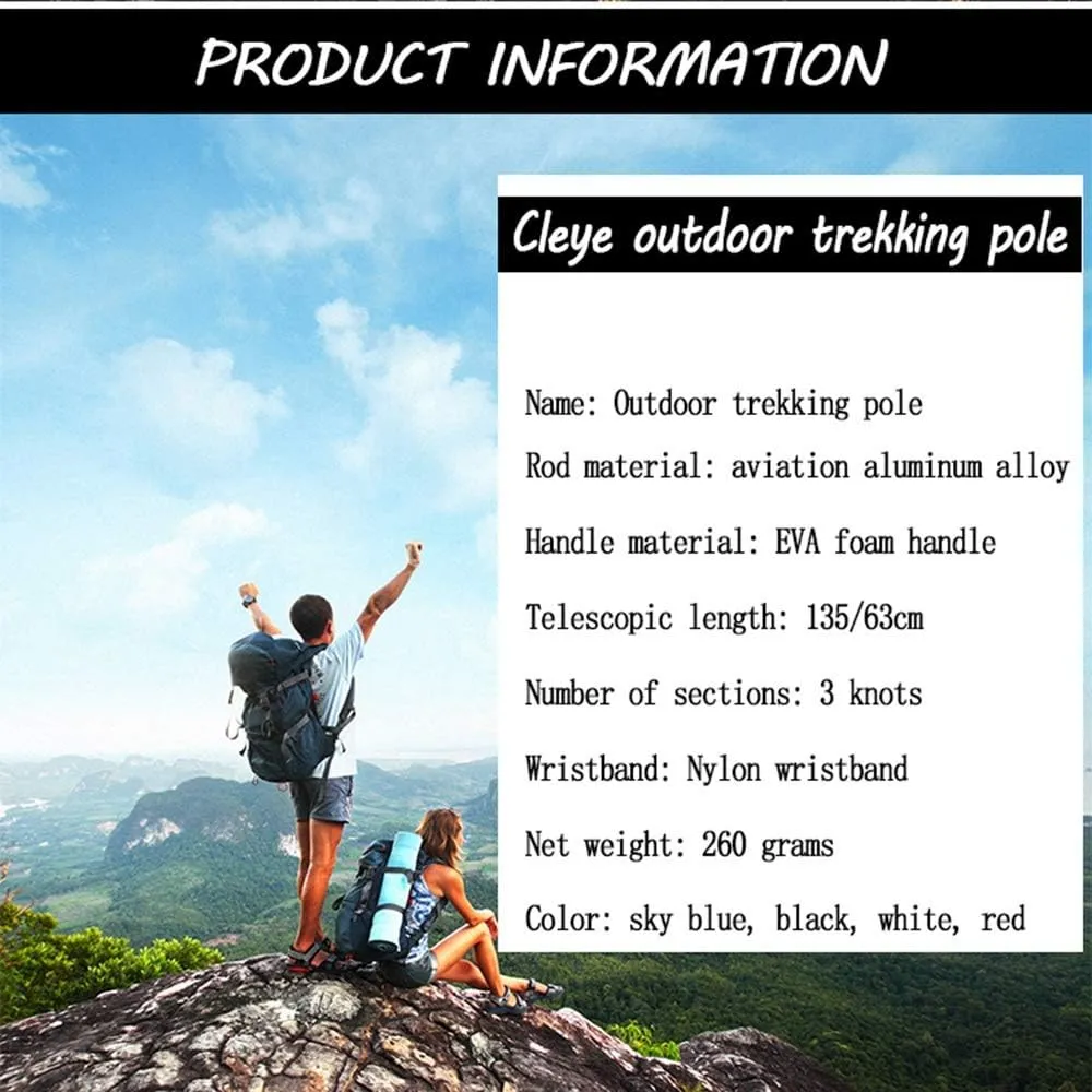 Nordic Walking Trekking Poles with Antishock and Quick Lock System, Telescopic Ultralight for Hiking Camping Mountaining Backpacking Walking Trekking
