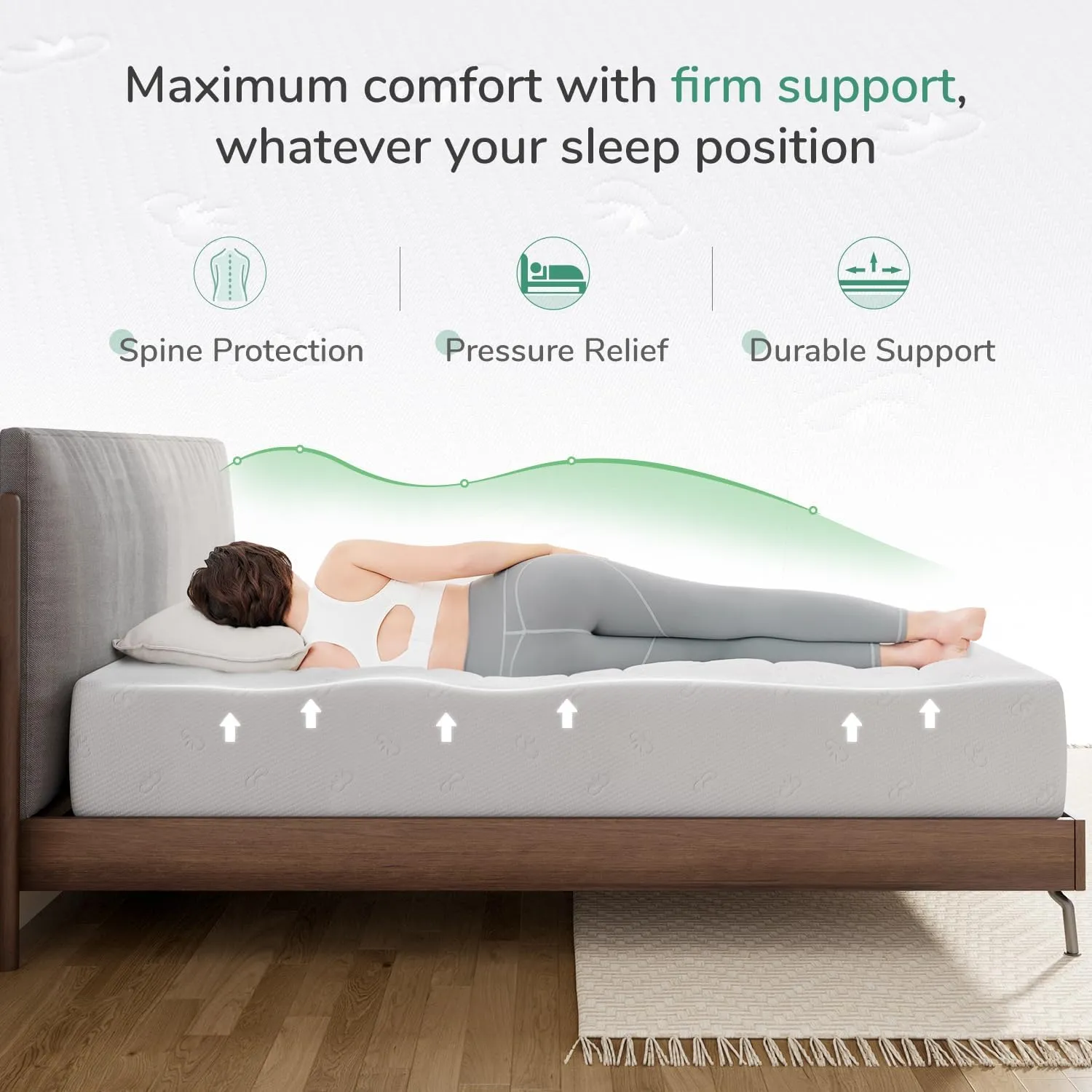 Novilla Twin Size Mattress, 8 Inch Memory Foam Mattress Twin for Pressure Relief & Comfort Sleep, Removable Washable Cover, CertiPUR-US Certified Twin Mattresses in a Box, Medium Firm