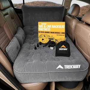 Offroading Gear SUV Backseat Inflatable Air Mattress w/Side Chambers - Car Camping Bed - for 4Runner, Outback, Forester, Cherokee, RAV4, etc. from Trekway