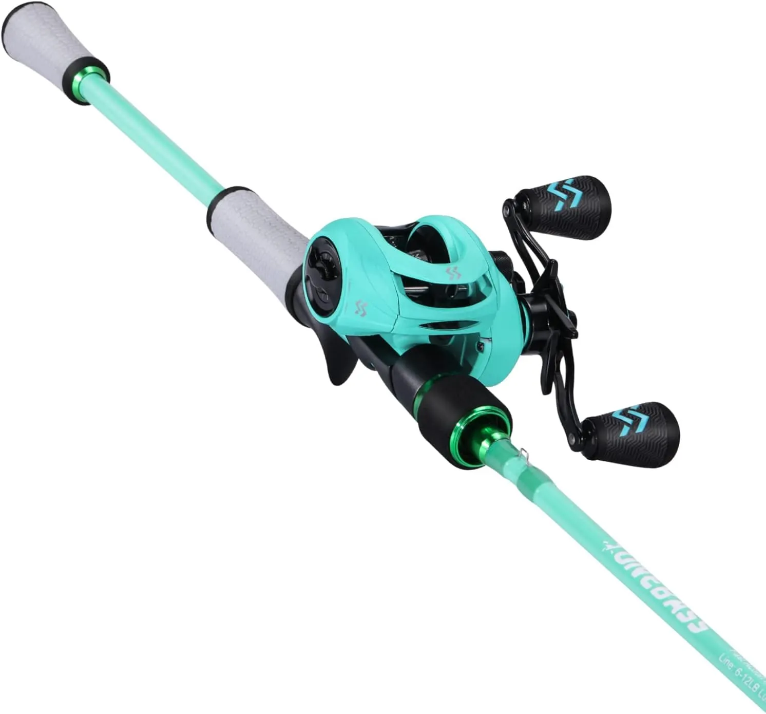 One Bass Spirit Flame Fishing Rod Reel Combo, Spinning & Baitcasting Fishing Pole with Graphite 2Pc Blanks, Stainless Steel Guides