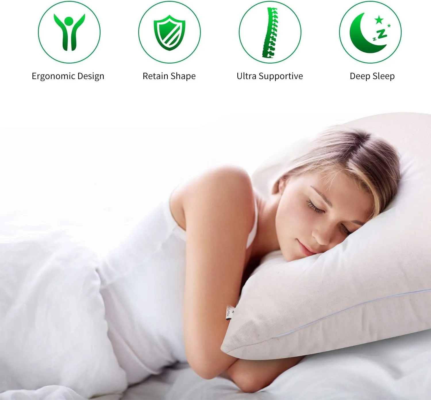 Organic Buckwheat Pillow for Sleeping, 100% Natural Premium buckwheat hulls, Organic Cotton Cover for Cool Sleep, Neck Support for Back and Side Sleepers, Buckwheat Pillow Refill-Travel Size(15” x 9”)