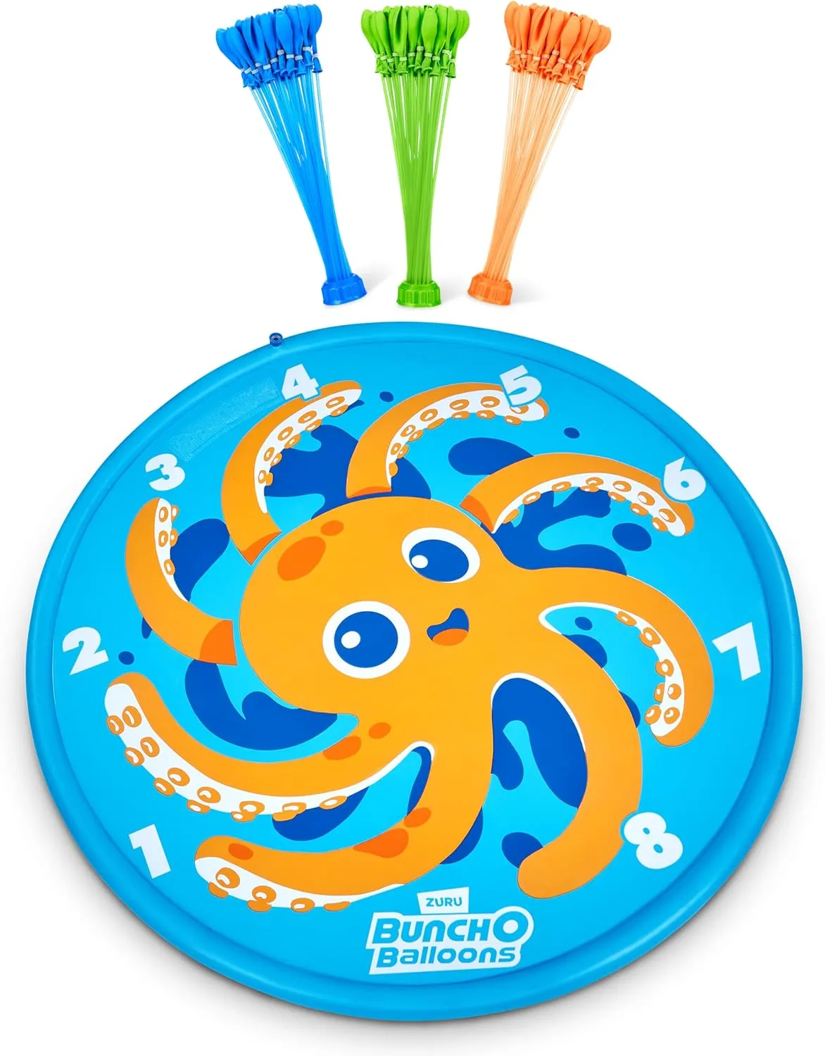 Original Bunch O Balloons Octopus Splash Pad with 100  Rapid-Filling Self Sealing Water Balloons by ZURU, Water Balloon for The Whole Family, Kids, Teens and Adults, No Stress Summer and Outdoor Toy