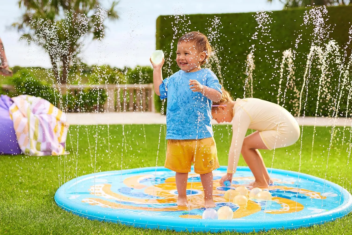 Original Bunch O Balloons Octopus Splash Pad with 100  Rapid-Filling Self Sealing Water Balloons by ZURU, Water Balloon for The Whole Family, Kids, Teens and Adults, No Stress Summer and Outdoor Toy