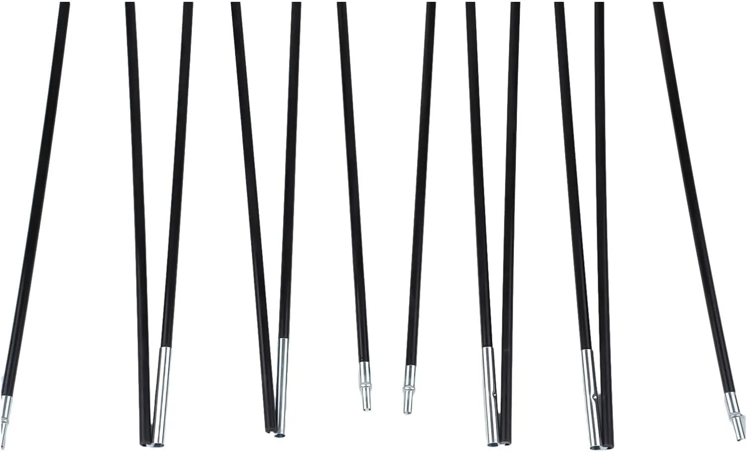 Outdoor 10ft Fiberglass Tent Poles, Conveniently Packable Support Rods Designed for Campers