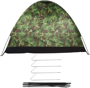 Outdoor Camouflage UV Protection Weather Resistant Tent for 3 4 Person Family Camping
