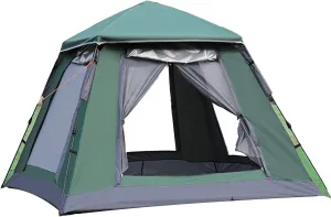 Outdoor Camping & Backpacking Tent, Foldable Festival Tent, Pop Up Tent for 3-4 Person, for Family, Festival, Hiking, Backpacking & Mountaineering, Easy Set Up, 215 * 215 * 165cm Hopeful
