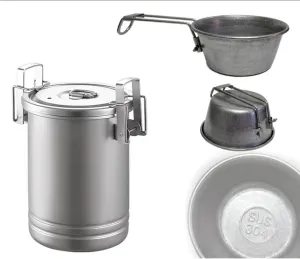 Outdoor Camping Cooking Pot Multiuse Cookware Stainless Steel Soup Pot Nonstick Steaming Pot for Hiking Travel Picnic Fishing, Type B