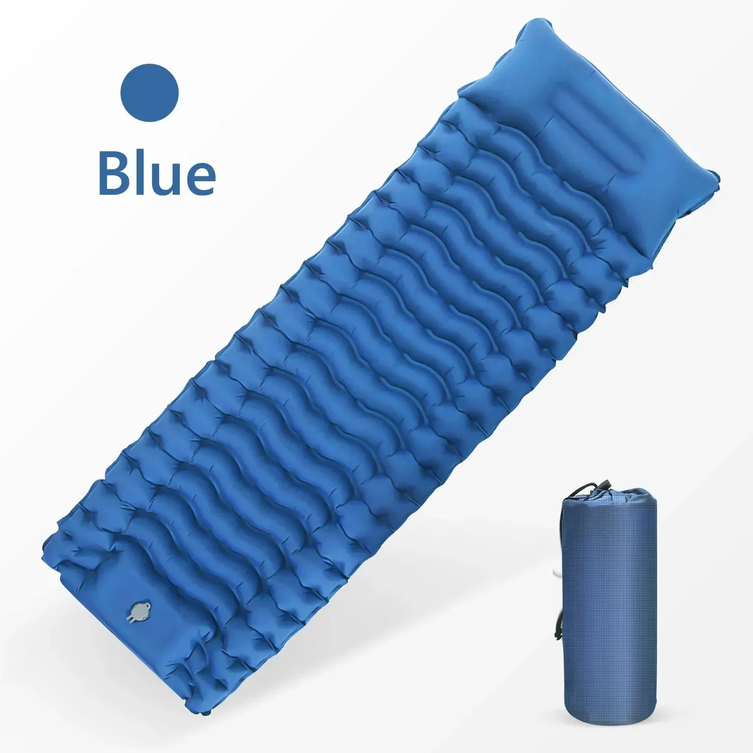 Outdoor Camping Inflatable Mattress - Thicken Sleeping Pad with Built-in Pillow & Pump for Travel, Hiking, Climbing
