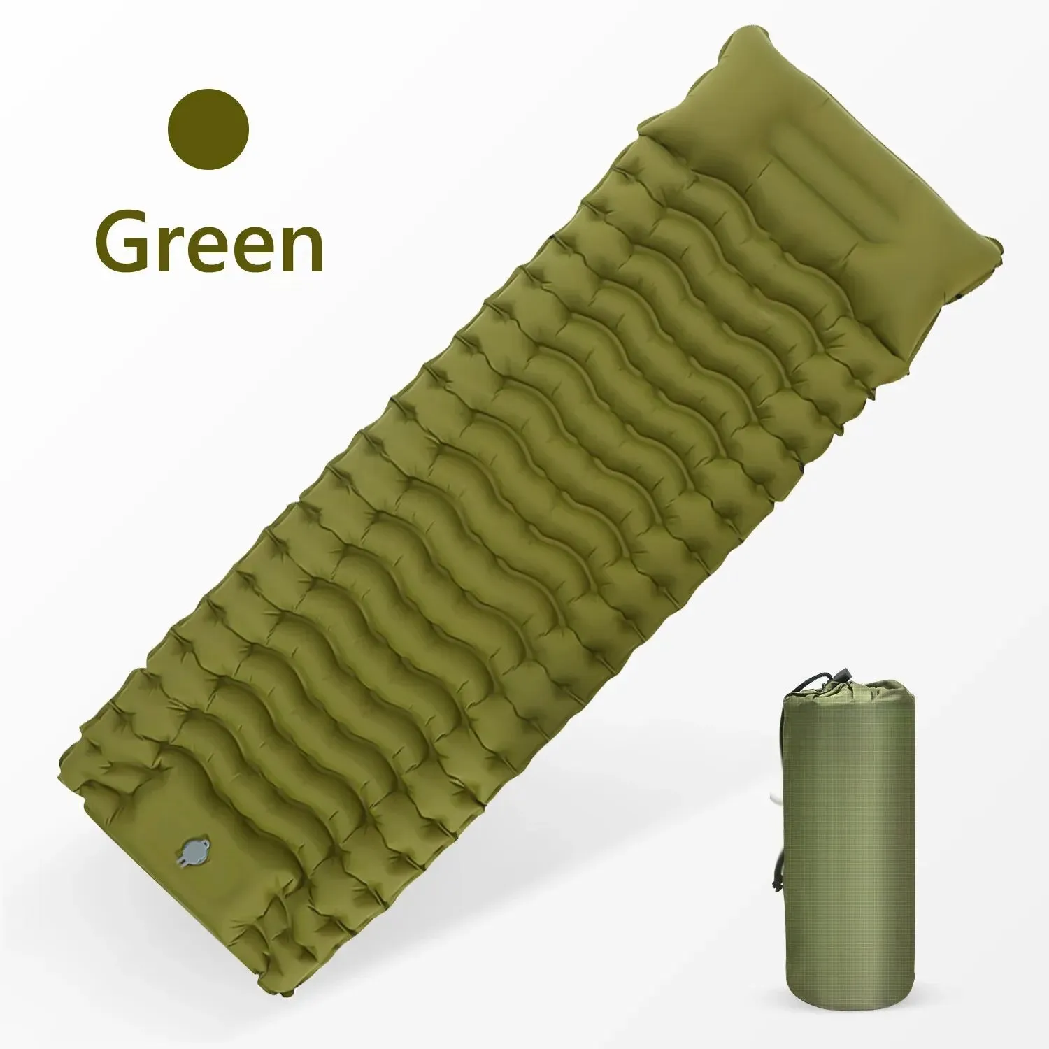 Outdoor Camping Inflatable Mattress - Thicken Sleeping Pad with Built-in Pillow & Pump for Travel, Hiking, Climbing