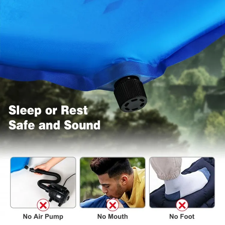 Outdoor Camping Portable Blue/Green Inflatable Sleeping Pad Mattress