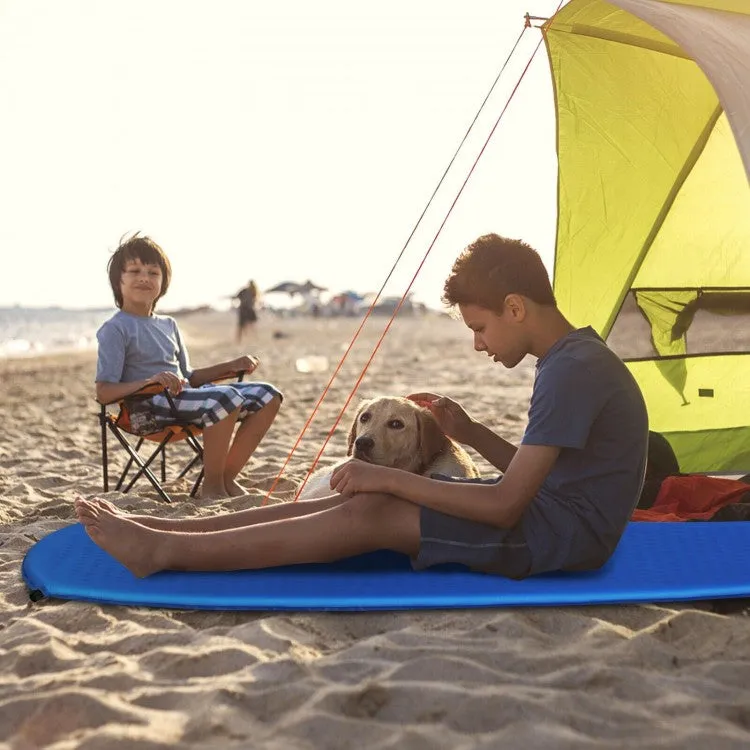 Outdoor Camping Portable Blue/Green Inflatable Sleeping Pad Mattress