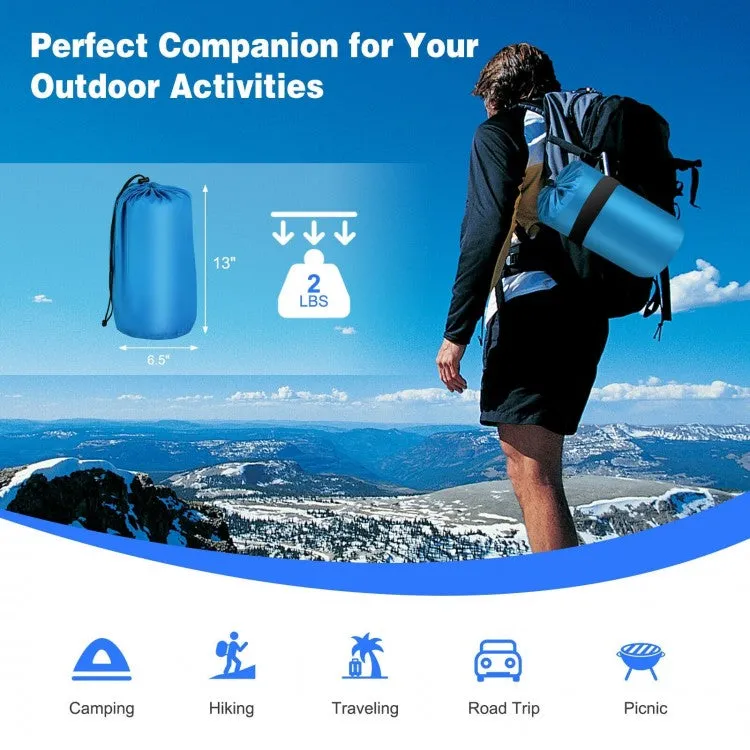 Outdoor Camping Portable Blue/Green Inflatable Sleeping Pad Mattress