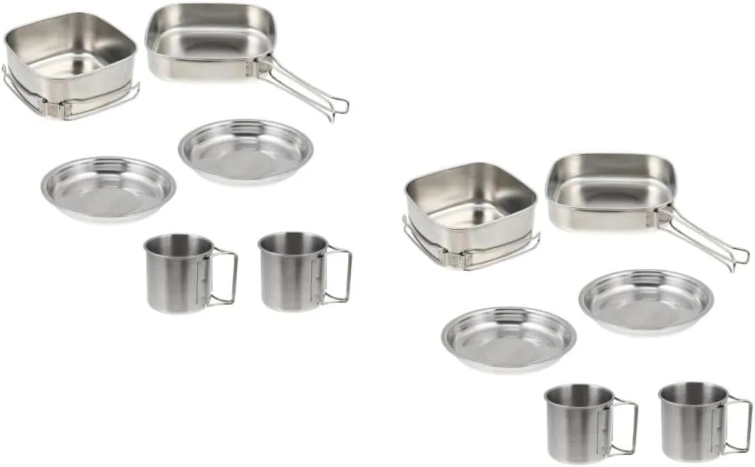 Outdoor Camping Tableware Camping Cookware Mess Pots Camping Cooker Portable Self Picnic Pans Cookware