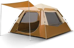 Outdoor Camping Tent, 3-4 Person Instant Family Camping Tent - Pop-Up Quick Setup Outdoor Tents Automatic Tents for Parties,Picnic, Outdoors Travel,Camping