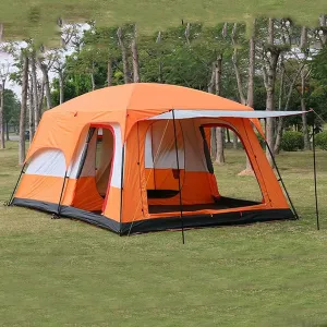 Outdoor Camping Tent 5-8 Person Large Family Tents for Camping Festival, Hiking Tent with Living Room and Separate Rooms 4 Season Tents Big Family Shelter Hopeful