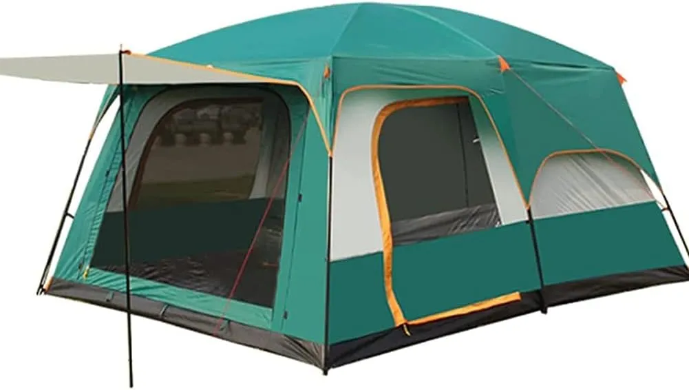 Outdoor Camping Tent 5-8 Person Large Family Tents for Camping Festival, Hiking Waterproof Tent with Living Room and Separate Rooms 4 Season Tents Big Family Shelter