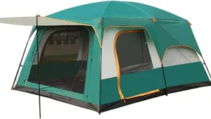 Outdoor Camping Tent 5-8 Person Large Family Tents for Camping Festival, Hiking Waterproof Tent with Living Room and Separate Rooms 4 Season Tents Big Family Shelter