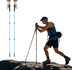 Outdoor Carbon Fiber Hiking Poles, 3 - Section Telescopic and Foldable, Ideal for Trekking and Mountaineering