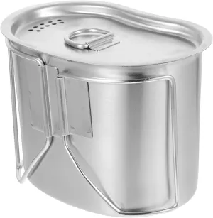 Outdoor Cooking Pot Portable Camping Kettle Set Compact for Hiking Locking Lid