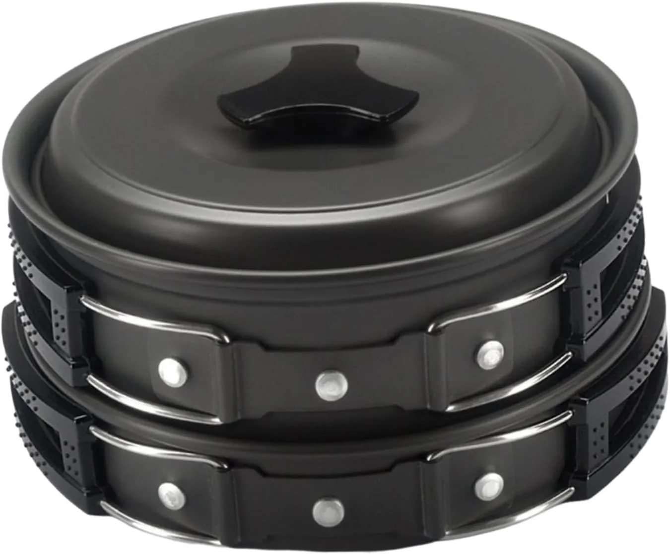 Outdoor Cooking Set with Pot and Pan, Lightweight Aluminum Alloy Gear for Camping