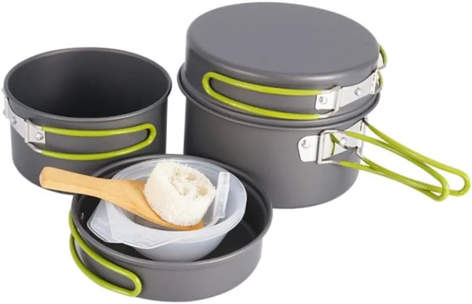 Outdoor Cookware Camping Set Picnic Cookware 5-Piece Nonstick Cooking Set Pan Kit Camping Supplies