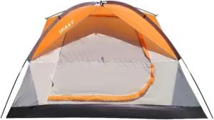 Outdoor Double Layer Waterproof Windproof Tent with Canopy Rainproof and Large Mesh Windows, Portable Easy to Set Up Camping Gear, 2/6 Family Camping Tent with Carrying Bag for All Seasons