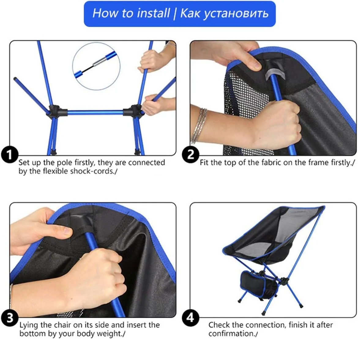 Outdoor Folding Chairs,Camping Chair Ultralight Hiking Portable Compact Backpacking Chair Folding Chairs with Lightweight Carry Bag (Red)