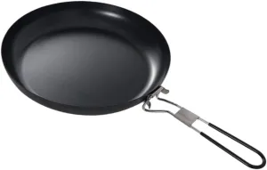 Outdoor Folding Skillet Pan 9 Inch Non-stick Camping Cookware Portable Bbq Frying Pan Iron Skillet