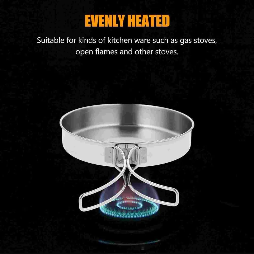 Outdoor Pan Cooking Pots Cookware Kit Camping Frying Baking Pan Nonstick Lid Grill Folding Kitchen Non-stick Mini Omelet,14.8X14.8X3cm,one