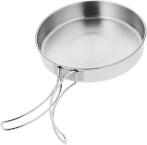 Outdoor Pan Cooking Pots Cookware Kit Camping Frying Baking Pan Nonstick Lid Grill Folding Kitchen Non-stick Mini Omelet,14.8X14.8X3cm,one
