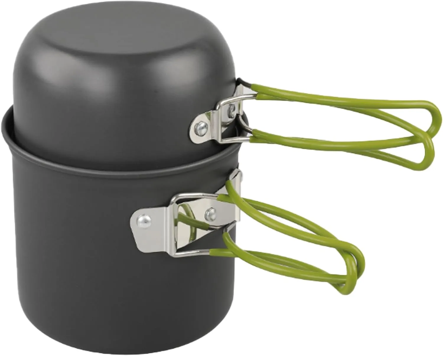 Outdoor Picnics Camping Pots with Folding Handle Nonstick Cooking Tableware for Hiking Picnics Fishing Mountaineering