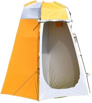Outdoor Portable Shower Tents Camping Changing Fitting Room Waterprof Summer Beach Privacy Toilet Shelter Tent Change Clothes Tent (Color : Yellow Grey, Size : 1)