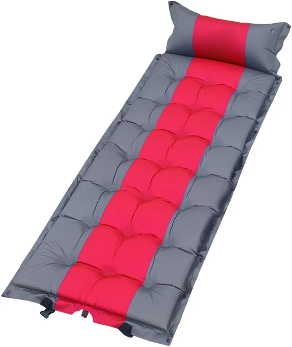 Outdoor Single Automatic Inflatable Mattress, Camping Indoor air Mattress, Tent Sleeping mat Thickened Floor mat(Color:Blue)