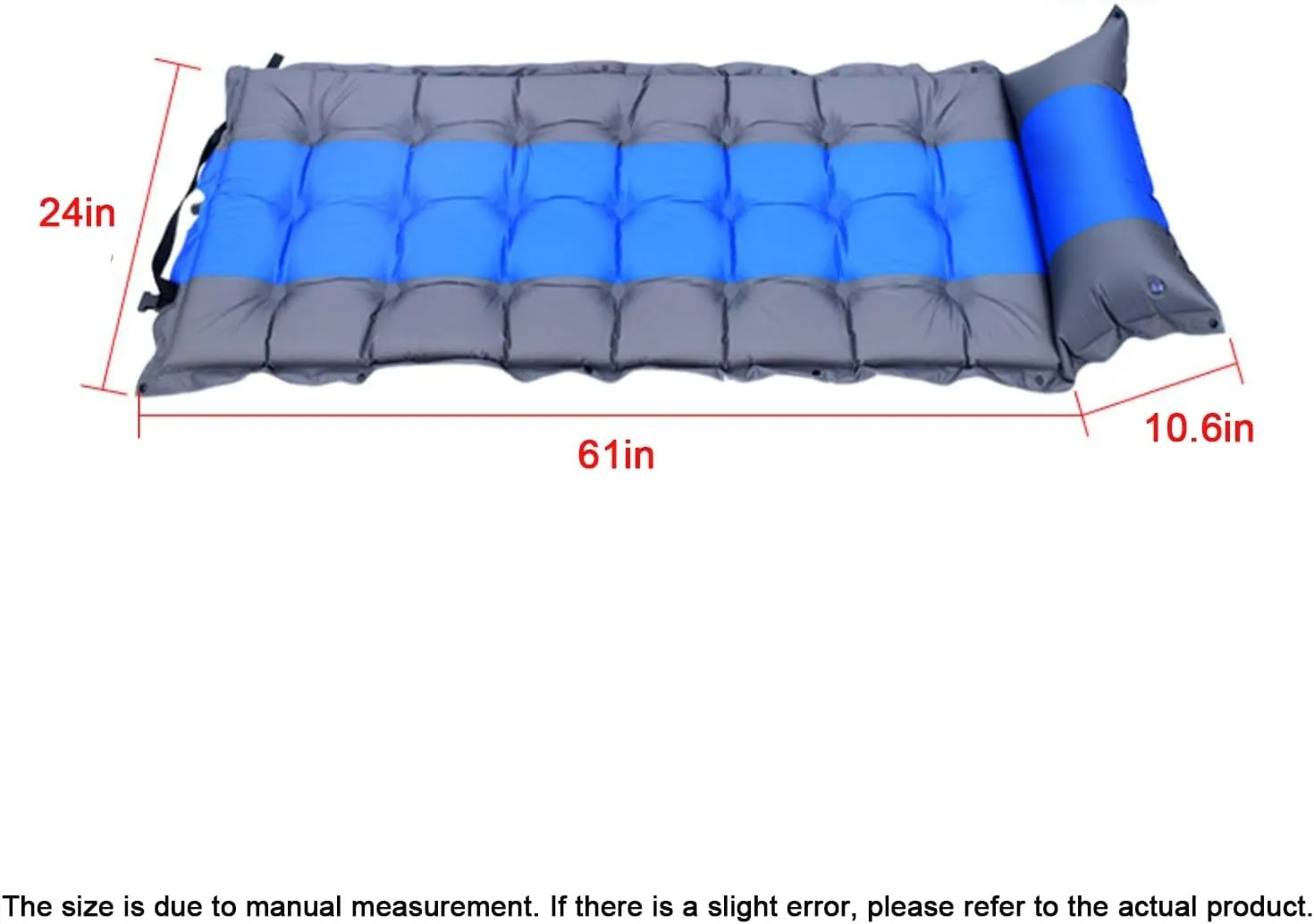Outdoor Single Automatic Inflatable Mattress, Camping Indoor air Mattress, Tent Sleeping mat Thickened Floor mat(Color:Blue)