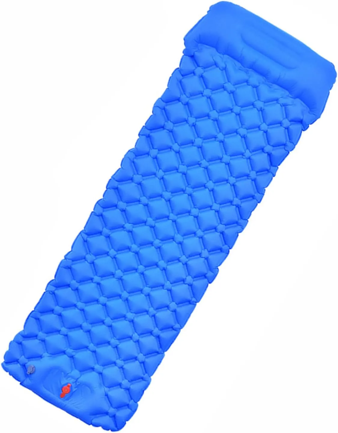 Outdoor Sleeping Pad, Camping Inflatable Mattress with Pillows Travel Mat Folding Bed, Ultralight Air Cushion Hiking Trekking,Blue