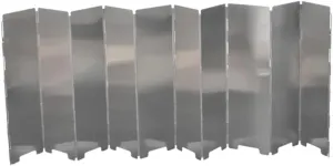 Outdoor Stove Windscreen 10 Folding Aluminum Plates Compact Windshield Portable Lightweight Stove Accessory Container