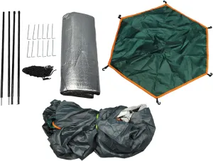 Outdoor Tent Kit, Oxford Cloth Automatic Instant Setup Tent Rainproof Hex Sun Shade Tent Portable Foldable for Camping Beach