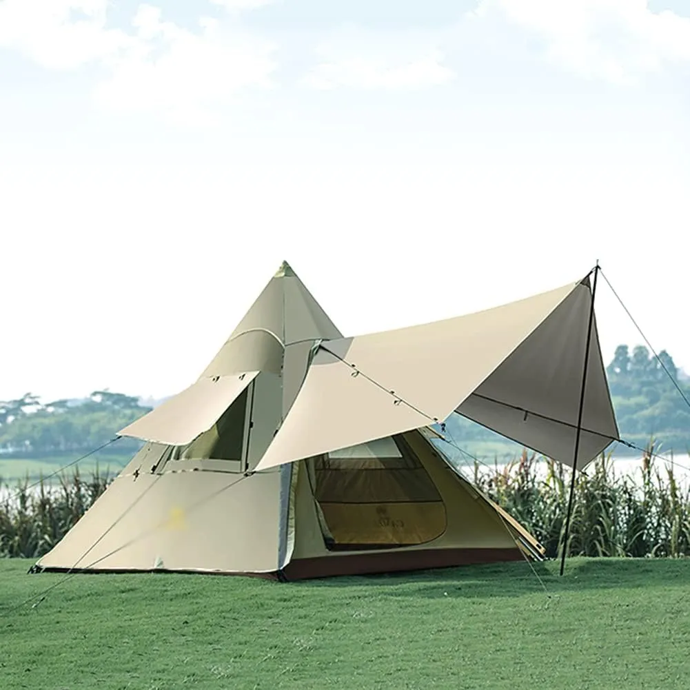 Outdoor Tipi Tent Portable Tent Water-Resistant & UV Protection Sun Shelter Camping Tent with Carrying Bag for Camping, Hiking, Climbing, Travel