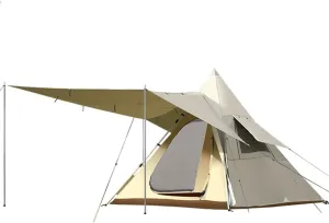 Outdoor Tipi Tent Portable Tent Water-Resistant & UV Protection Sun Shelter Camping Tent with Carrying Bag for Camping, Hiking, Climbing, Travel