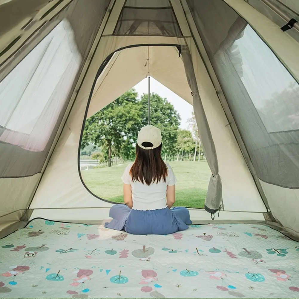 Outdoor Tipi Tent Portable Tent Water-Resistant & UV Protection Sun Shelter Camping Tent with Carrying Bag for Camping, Hiking, Climbing, Travel