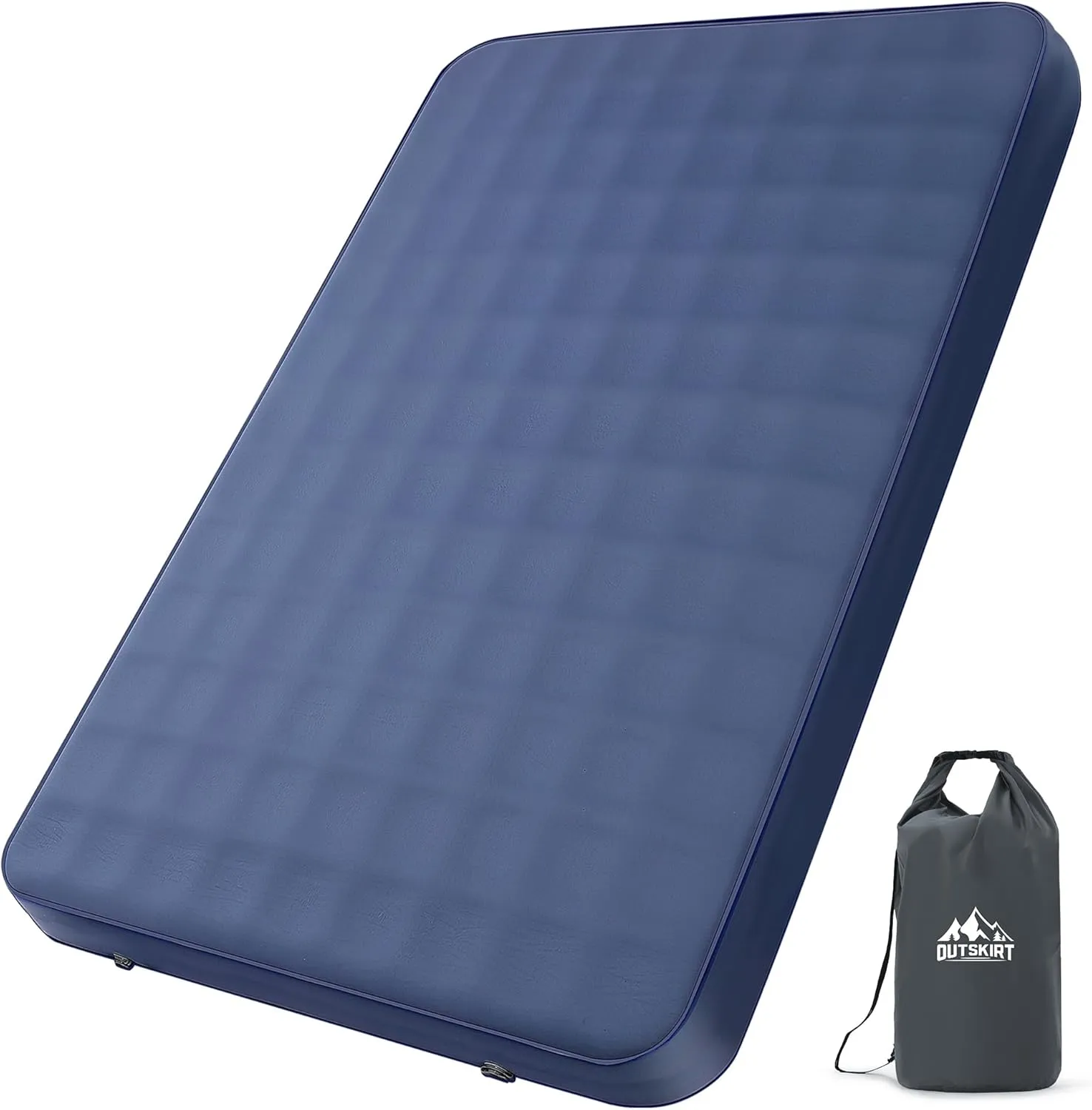 OUTSKIRT Ultralight Self Inflating Sleeping Pad, 4" Thick Camping Mattress with Pump Pack, 9.5 R-Value Insulated Sleeping Mat, Portable Camping Bed for Tent, Car, Truck or Van, 4 Season Camp Mattress
