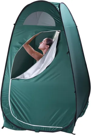 Outvita Pop Up Shower Tent, Instant Privacy Camping Changing & Toilet Tent, 6.23FT Portable Outdoor Shelter for Hiking Fishing Picnic Beach with Carring Bag 4 Stakes