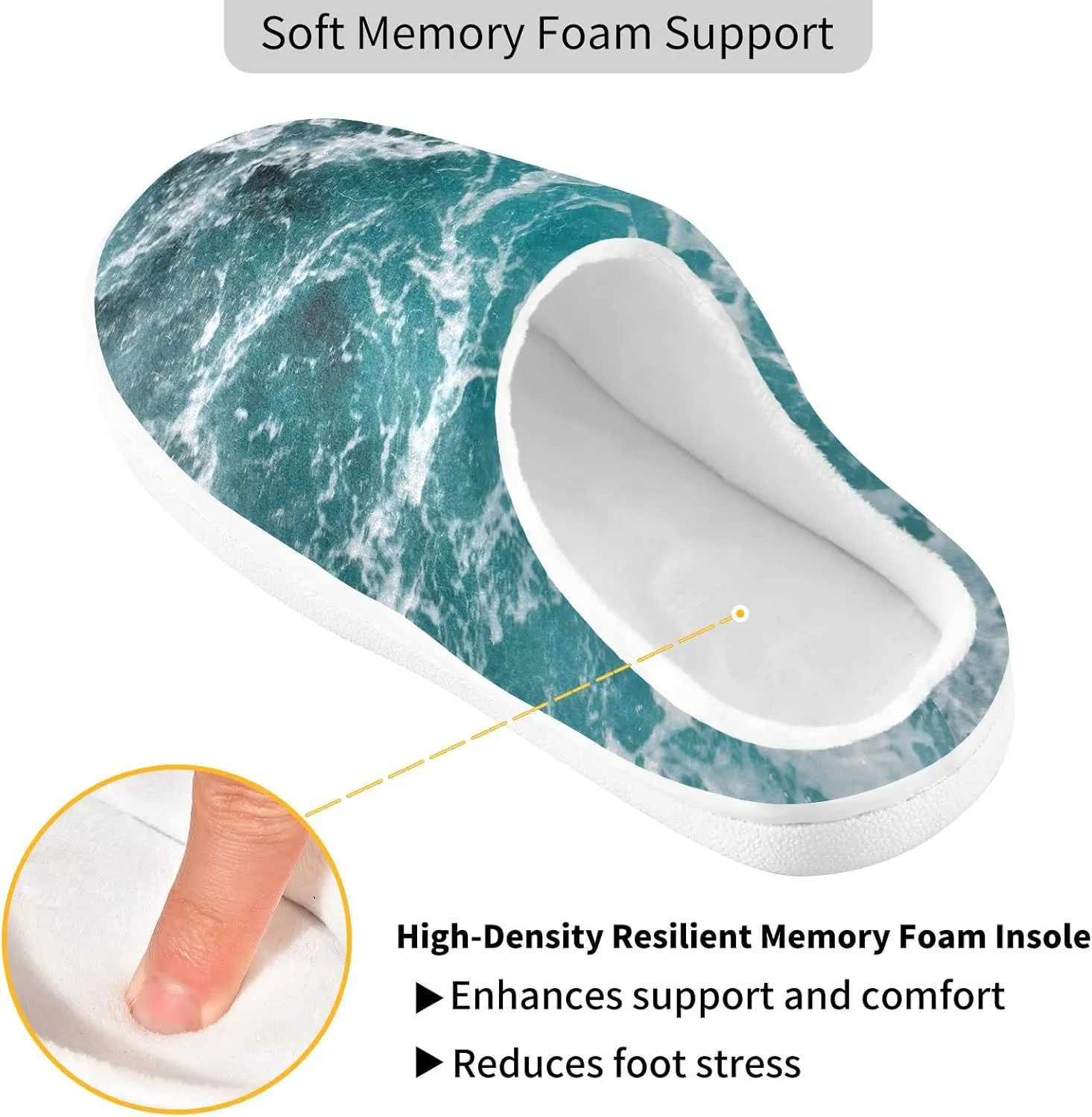 Oyihfvs Unisex Memory Foam Warm Slippers Comfort Soft Casual Shoes for Indoor Outdoor S-XXXL