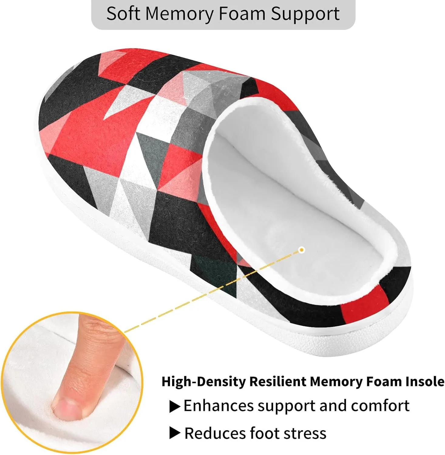 Oyihfvs Unisex Memory Foam Warm Slippers Comfort Soft Casual Shoes for Indoor Outdoor S-XXXL