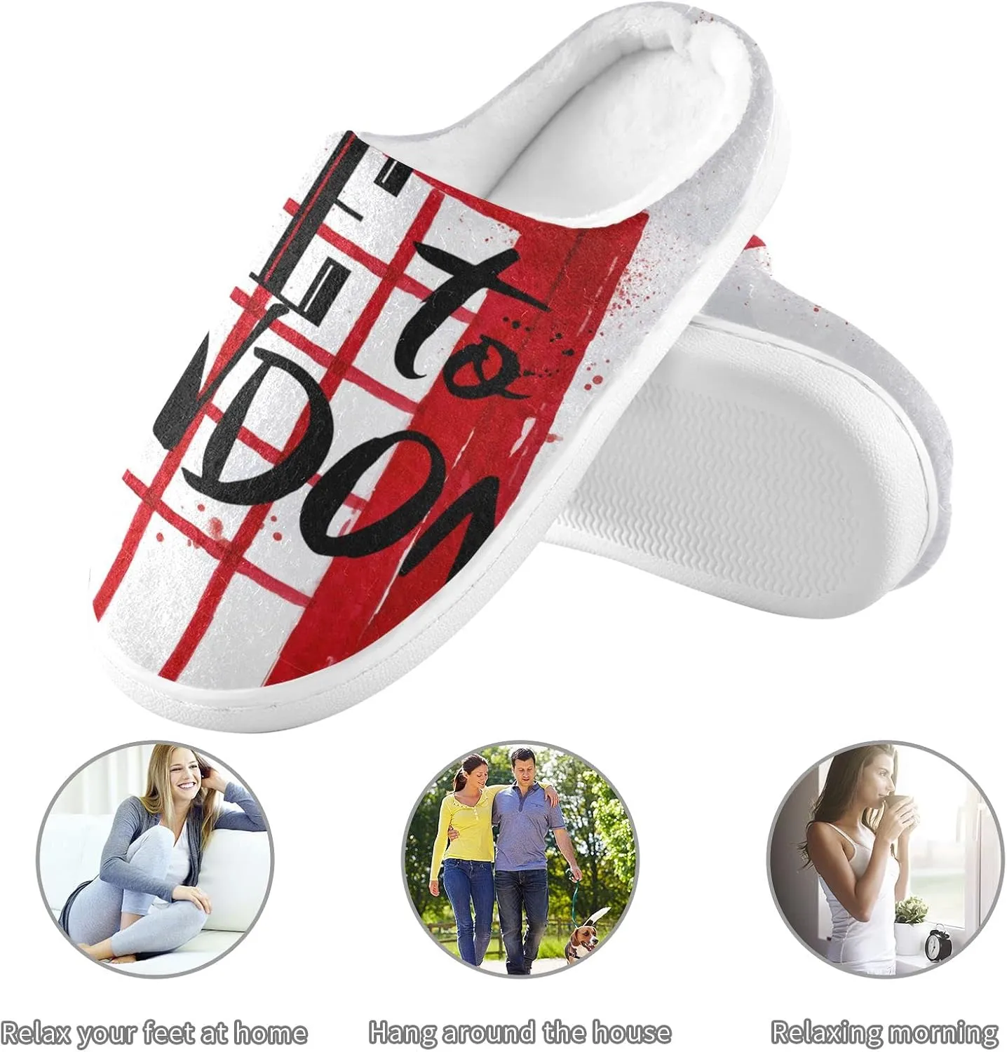 Oyihfvs Unisex Memory Foam Warm Slippers Comfort Soft Casual Shoes for Indoor Outdoor S-XXXL