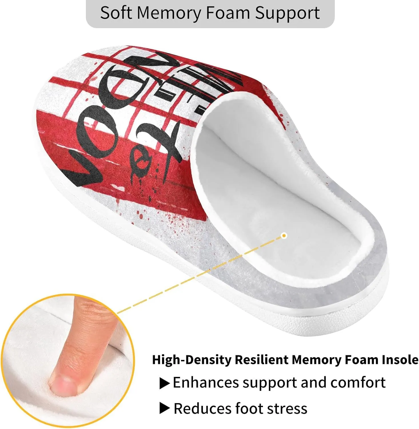 Oyihfvs Unisex Memory Foam Warm Slippers Comfort Soft Casual Shoes for Indoor Outdoor S-XXXL